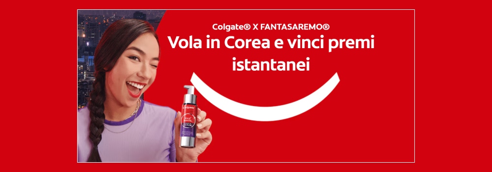 Concorso Colgate FantaSanremo 2026 viaggio Corea del Sud Seoul premi instant win