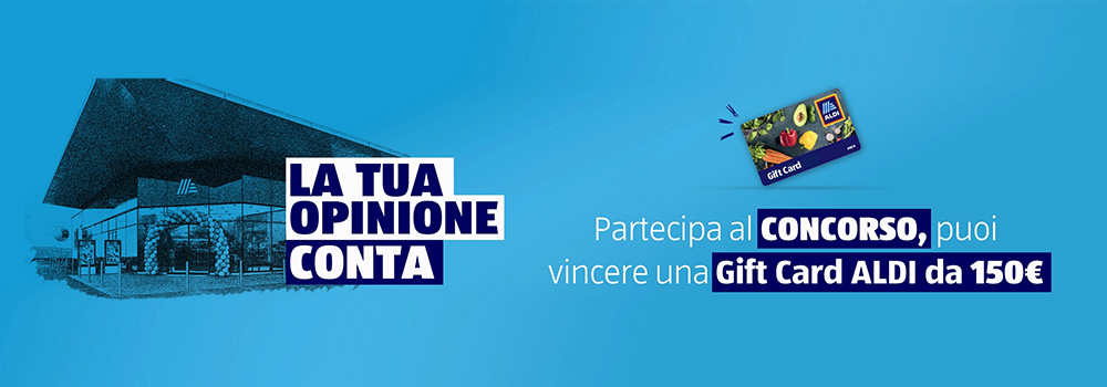 Vinci buoni spesa da 150€ con il concorso Aldi “la tua opinione conta!”