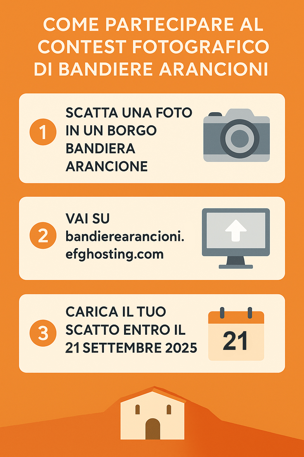 contest bandiere arancioni tci infografica