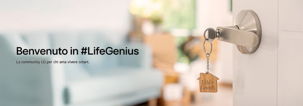 LG Life Genius Community - Piattaforma gratuita per sconti, masterclass e premi LG Italia