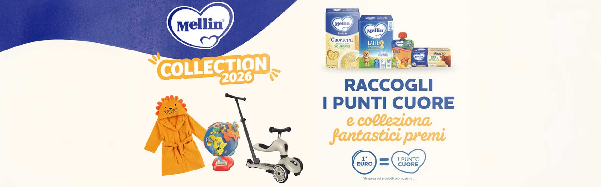 Mellin collezione: raccogli i punti e scegli i premi per te e il tuo bambino