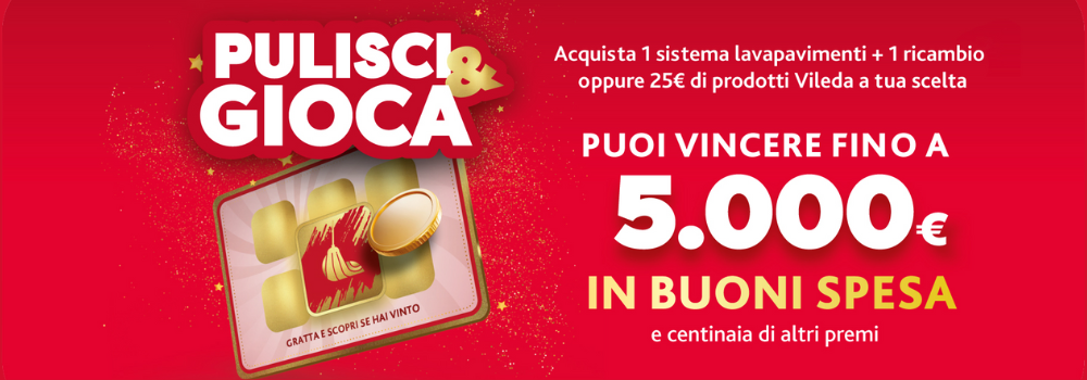 banner concorso vileda pulisci e gioca