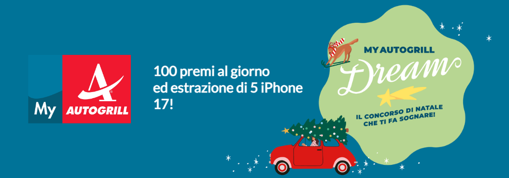 My Autogrill Dream: vinci buoni sconto Autogrill e un iPhone 17