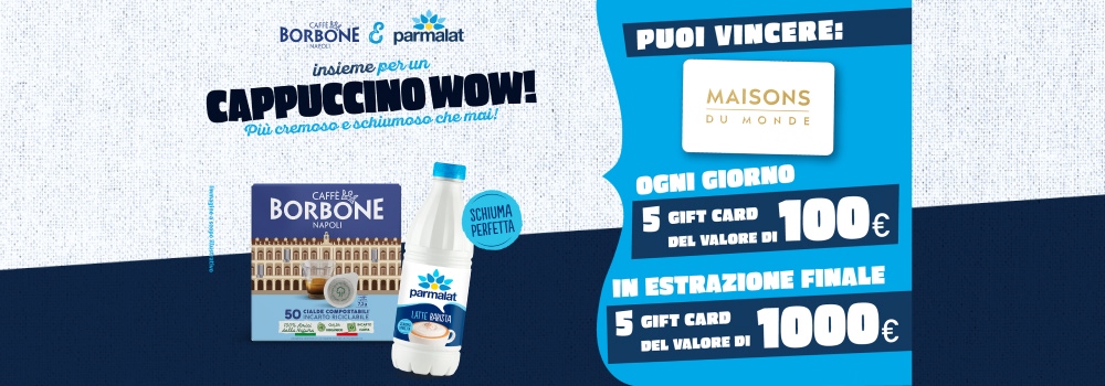 Gift Card Maisons du Monde con Parmalat e Caffè Borbone