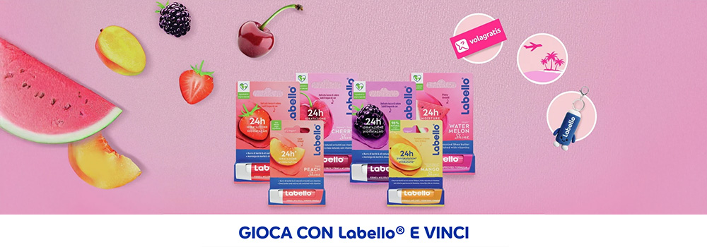 Concorso Labello Frutta Q1 2026: vinci le Maldive e tanti premi!
