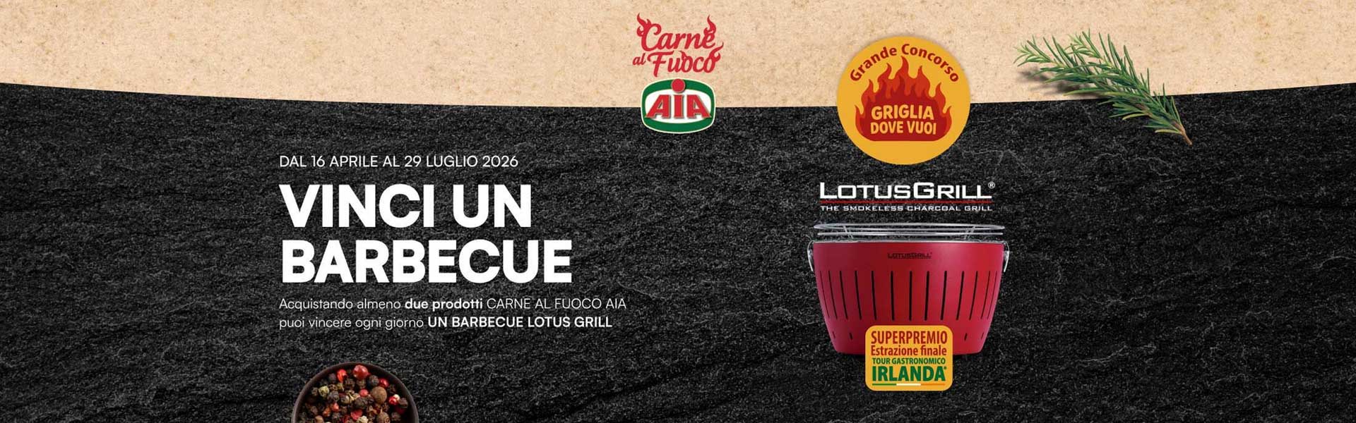 Concorso AIA “Griglia Dove Vuoi”: vinci barbecue LotusGrill e un viaggio in Irlanda!