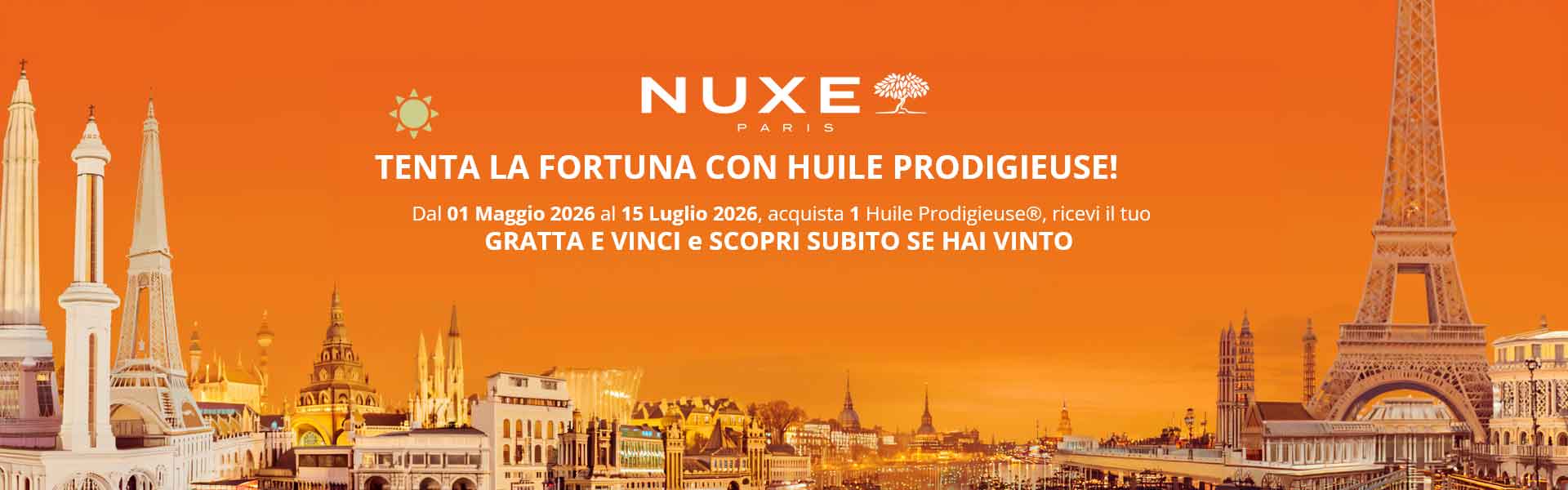 Vinci con Nuxe: scopri il concorso Huile Prodigieuse 2026 e parti per Parigi!