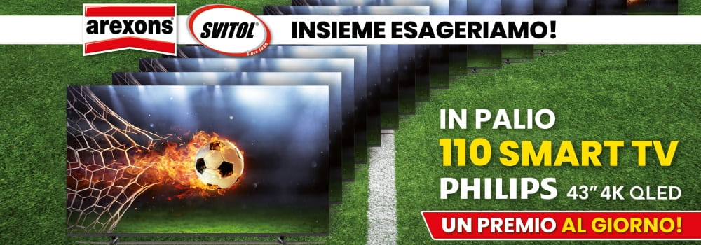 Banner concorso Arexons Svitol - vinci una Smart TV Philips 4K