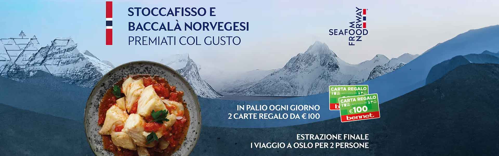 Concorso Stoccafisso e Baccalà Norvegesi da Bennet: vinci buoni spesa e un viaggio a Oslo!